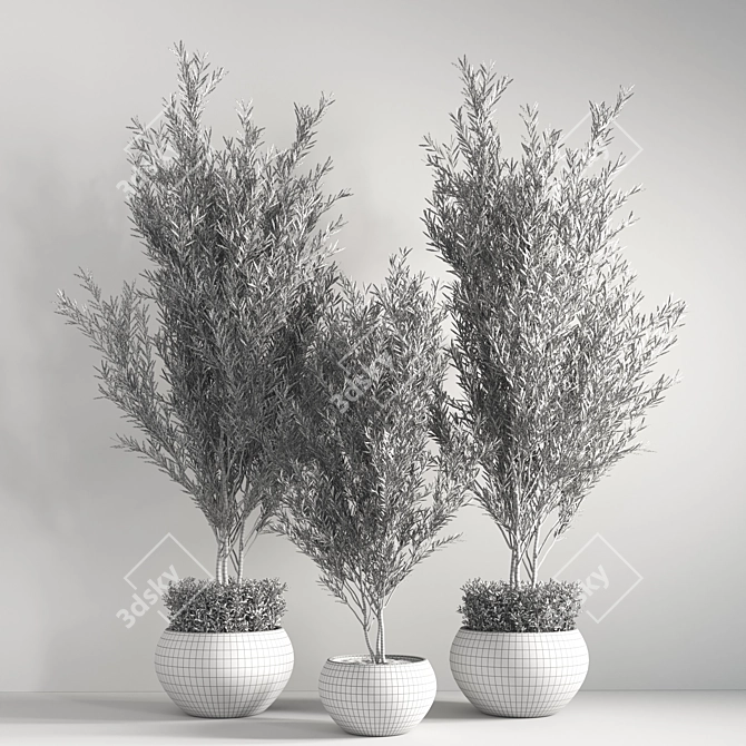 Outdoor Plant Set 09: Stylish and Sustainable Greenery 3D model image 6