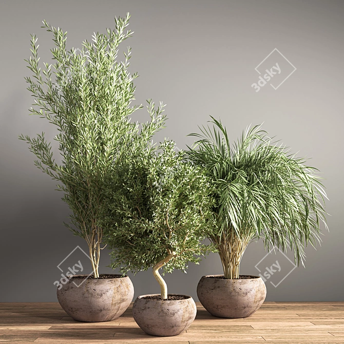 Elegant Indoor Plant Stand 3D model image 2