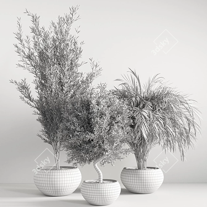 Minimalist Indoor Plant Stand 3D model image 7