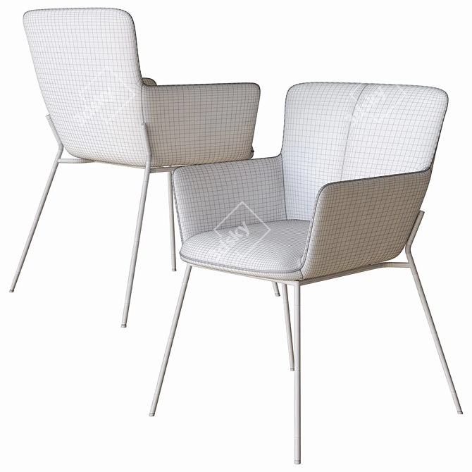 Elegant Ergonomic Chair: Rolf Benz 655 3D model image 4