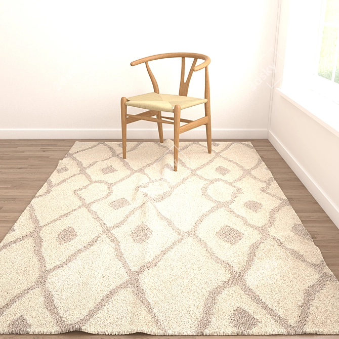 Versatile Set of 6 Rugs 3D model image 2