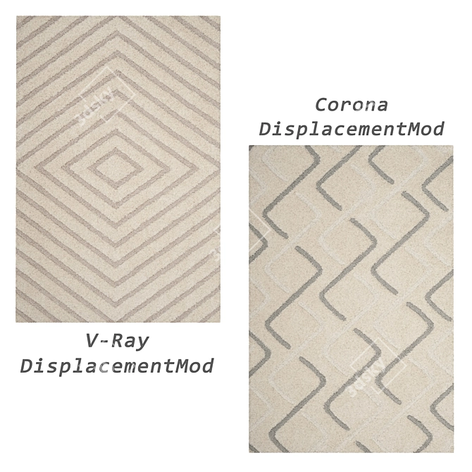 Versatile Set of 6 Rugs 3D model image 4