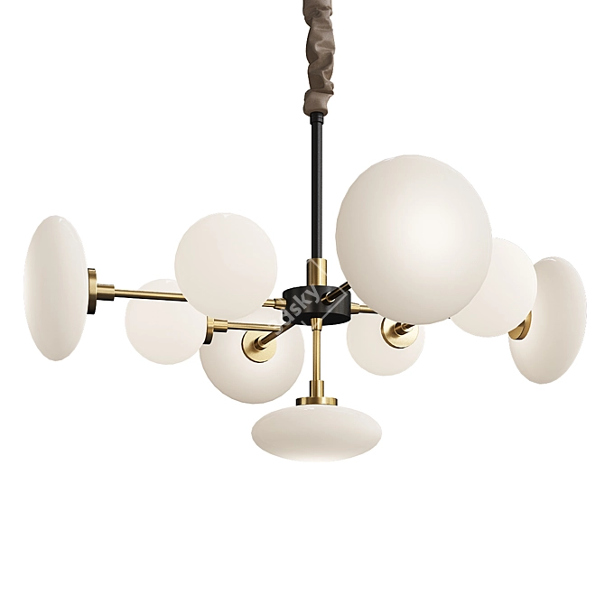 Elegant Bologna Chandelier 3D model image 1