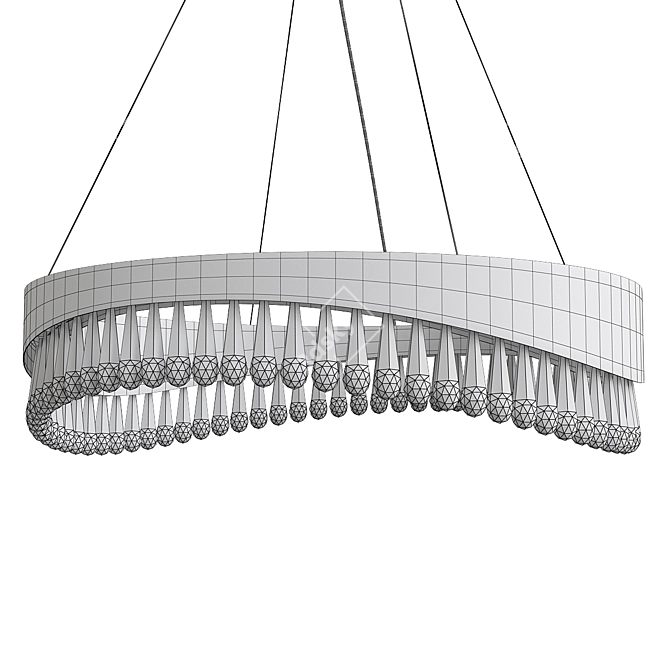 Elegant Venosa Round Chandelier 3D model image 2