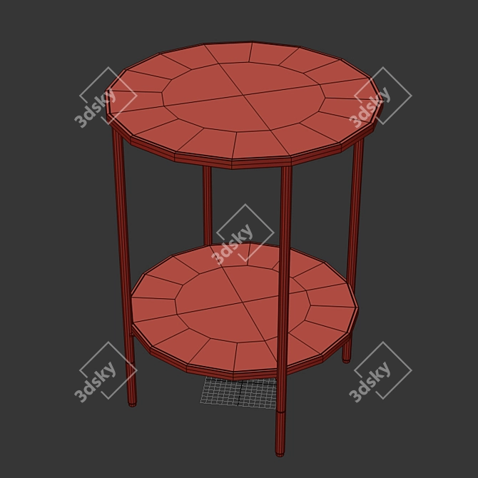 Sleek Black Glass Coffee Table 3D model image 3