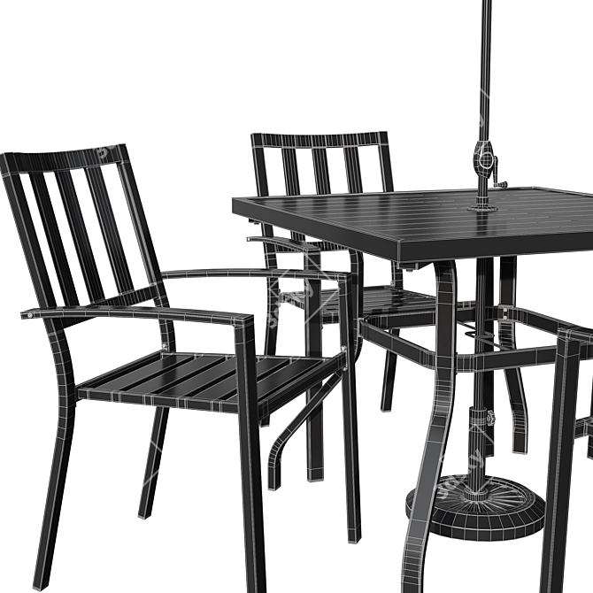 Elegant Castanon Dining Set 3D model image 6