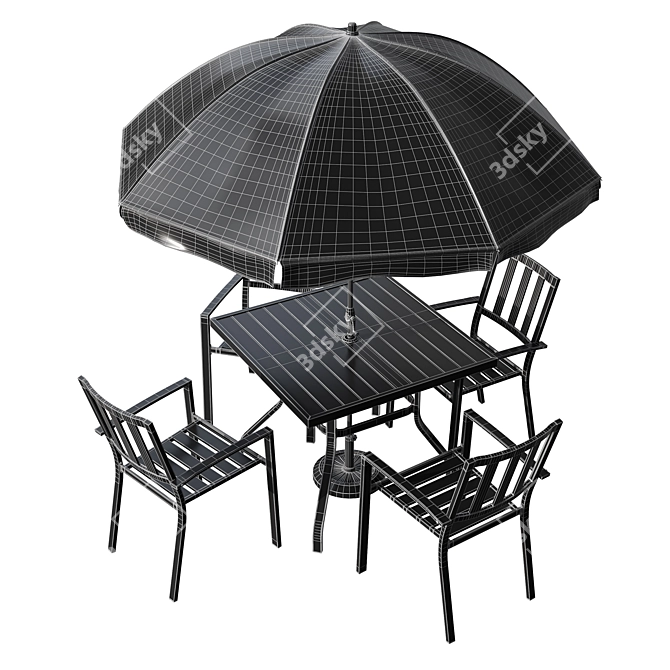 Elegant Castanon Dining Set 3D model image 7