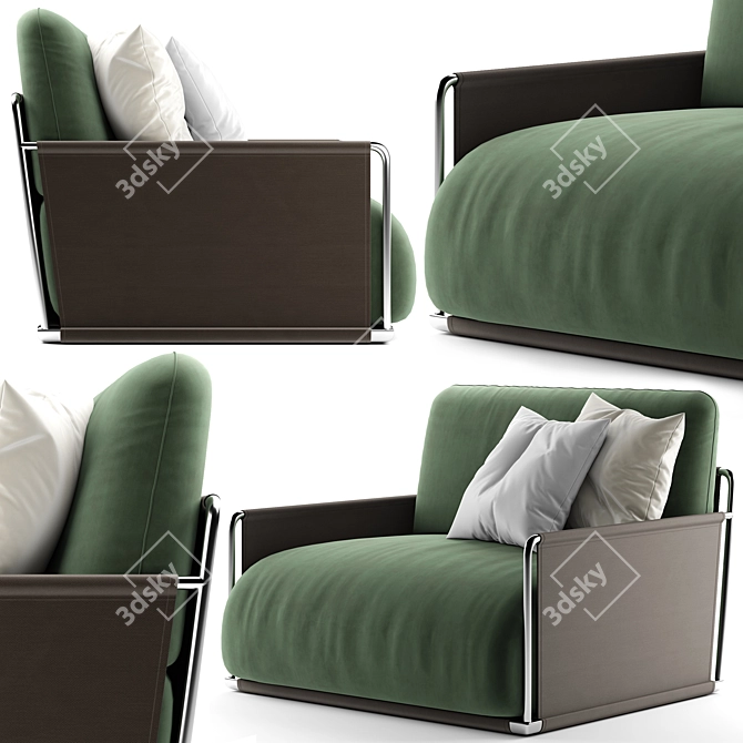 Mnoxet Design Forest Arm Chair: Elegant and Eco-Friendly 3D model image 5