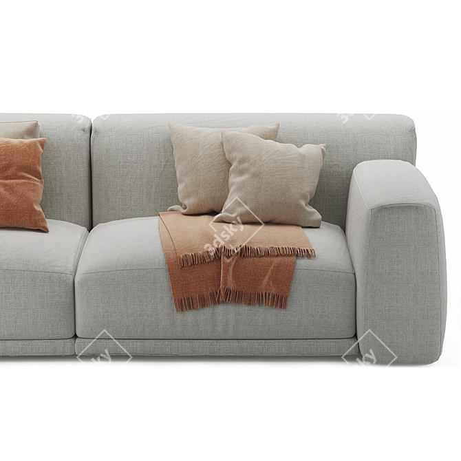 Elegant Paris Seoul Sofa 3D model image 3
