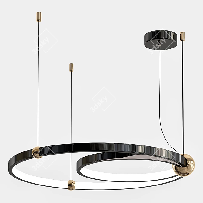 Elegant Mating Rings for Stylish Lighting 3D model image 1