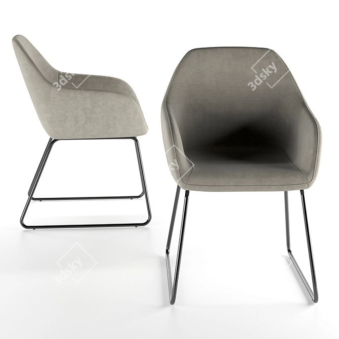 Classic Chester Chair and Grant Table Set 3D model image 4