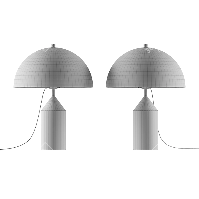 Hudson Retro Metal Floor Lamp 3D model image 2