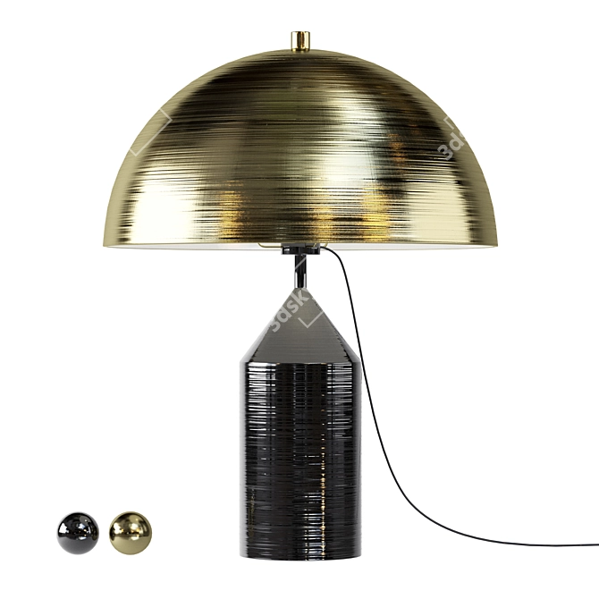 Hudson Retro Metal Floor Lamp 3D model image 3