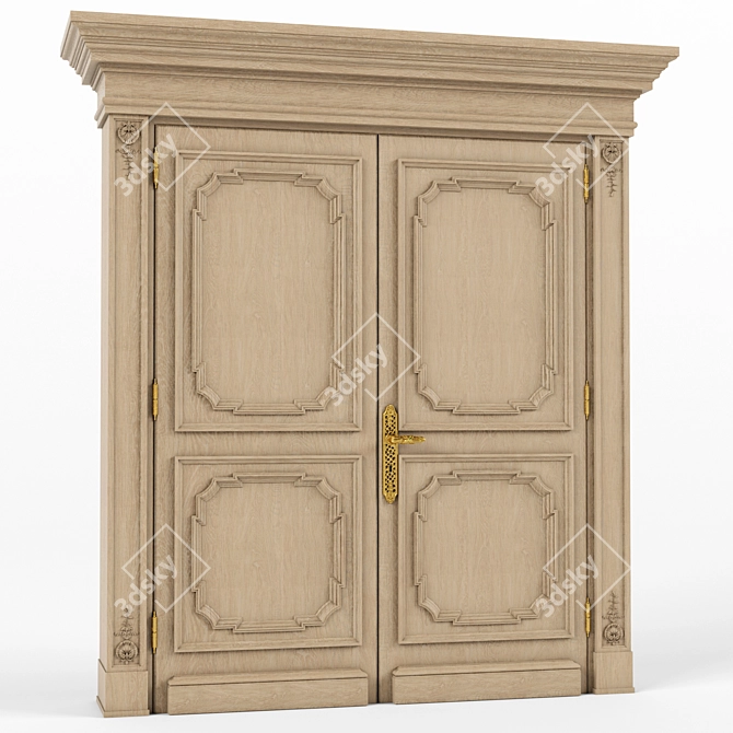 Elegant Entryway Doors 3D model image 2