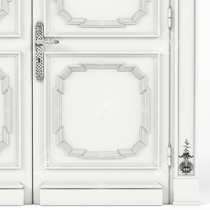 Elegant Entryway Doors 3D model image 4