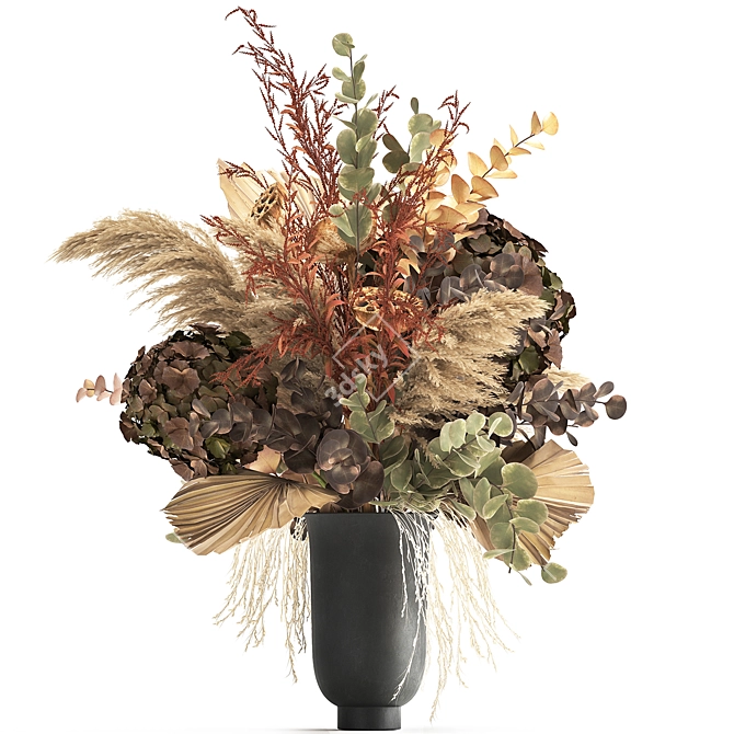 Autumn Bliss Bouquet with Dried Flowers 3D model image 1