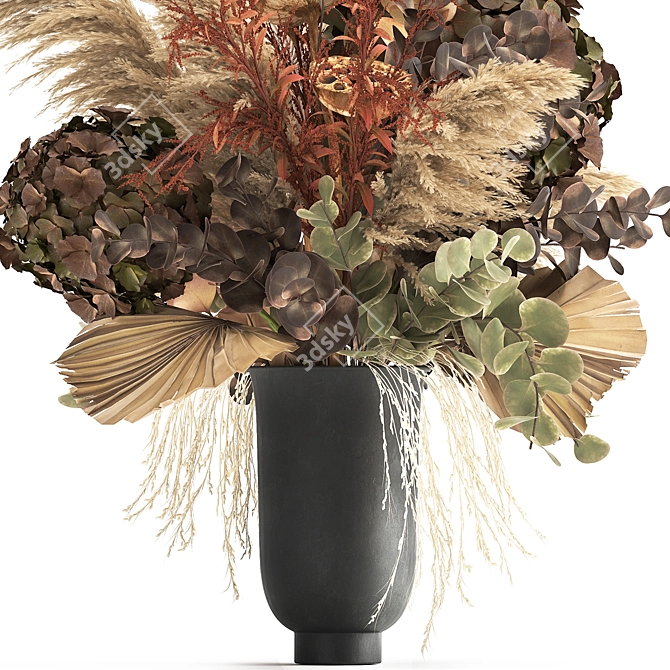 Autumn Bliss Bouquet with Dried Flowers 3D model image 2