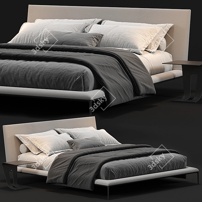 Elegant B&B Atoll Bed 3D model image 1