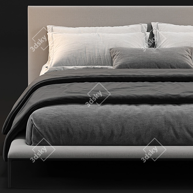 Elegant B&B Atoll Bed 3D model image 2