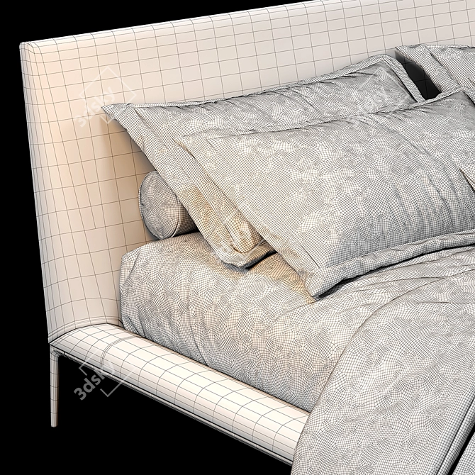 Elegant B&B Atoll Bed 3D model image 4