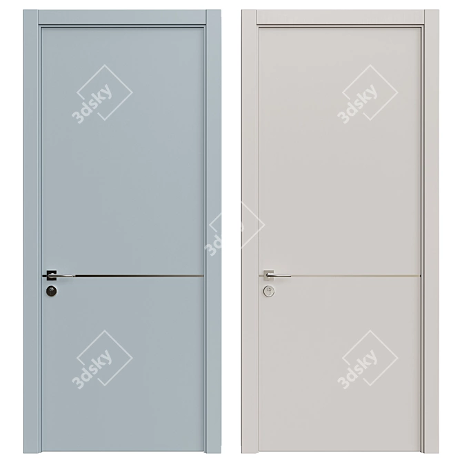 Title: Stylish Interior Door 3D model image 1