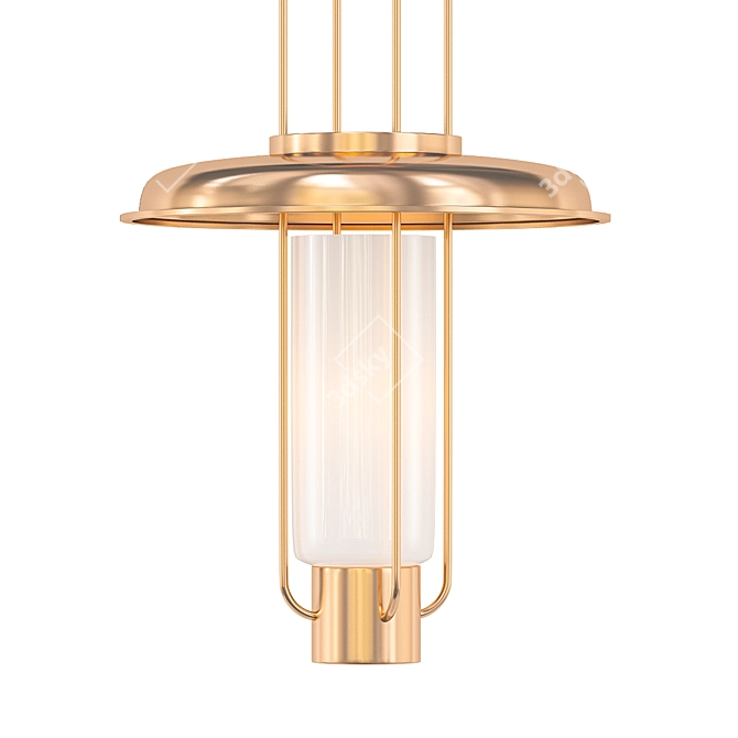 Mid-Century T-825 Ceiling Lamp 3D model image 1