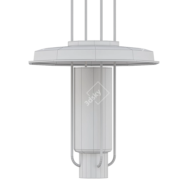 Mid-Century T-825 Ceiling Lamp 3D model image 2