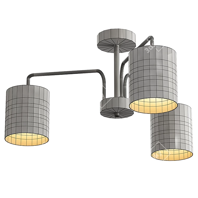 Elegant Essence Ceiling Chandelier 3D model image 2