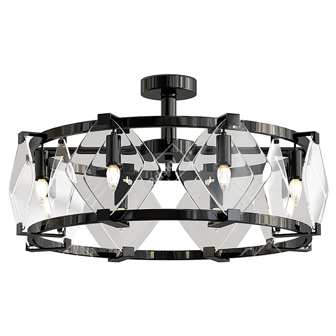 Elegant Aragon Ceiling Chandelier 3D model image 1