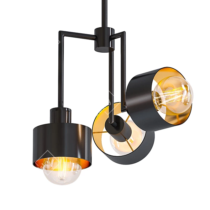 Modern Industrial Pendant Light 3D model image 1