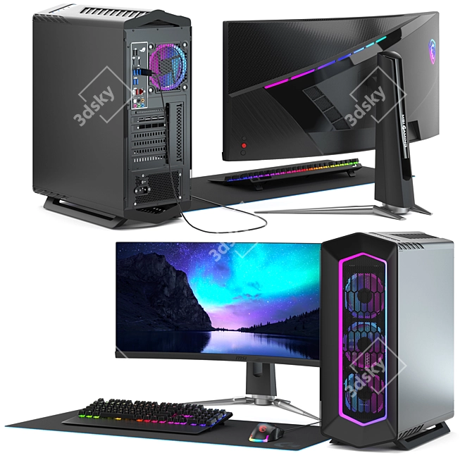 Ultimate PC Gamer Set 3D model image 2