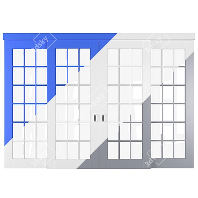 Modern Sliding Door Partition 3D model image 4