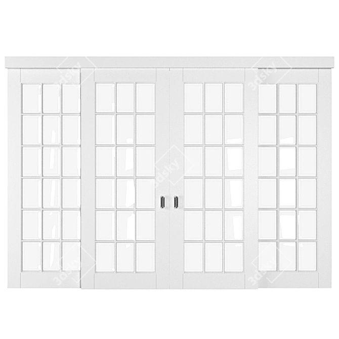 Modern Sliding Door Partition 3D model image 5