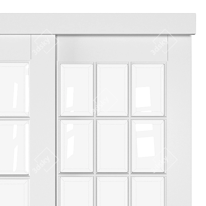 Modern Sliding Door Partition 3D model image 2