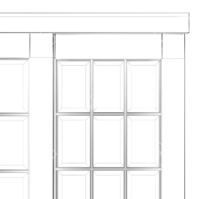 Modern Sliding Door Partition 3D model image 3