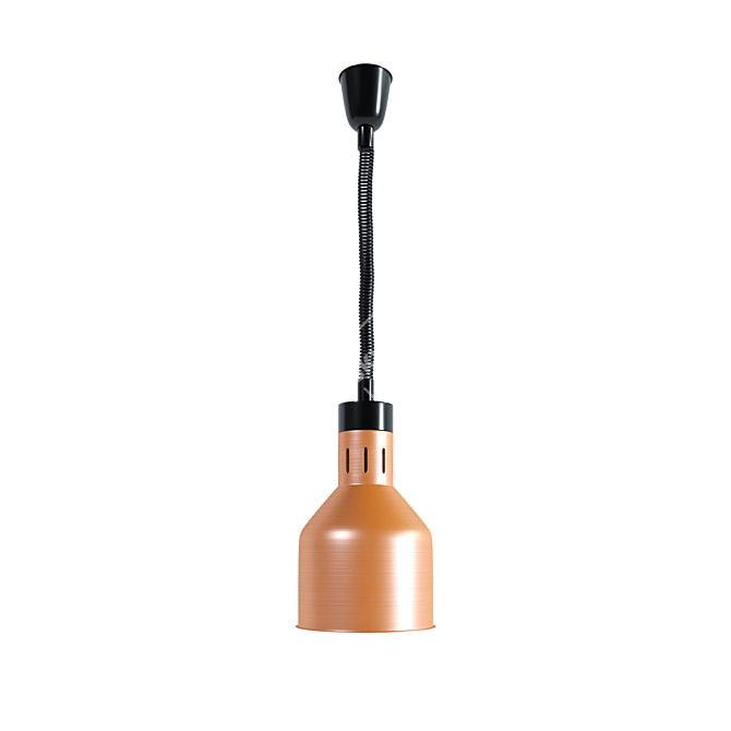 Adjustable Heat Lamp with Copper Finish 3D model image 1