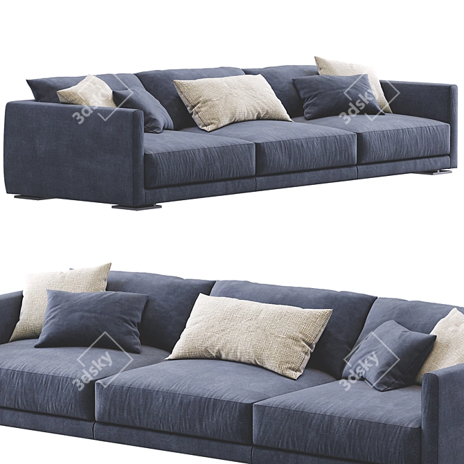 Elegant Bristol Sofa by Poliform 3D model image 2
