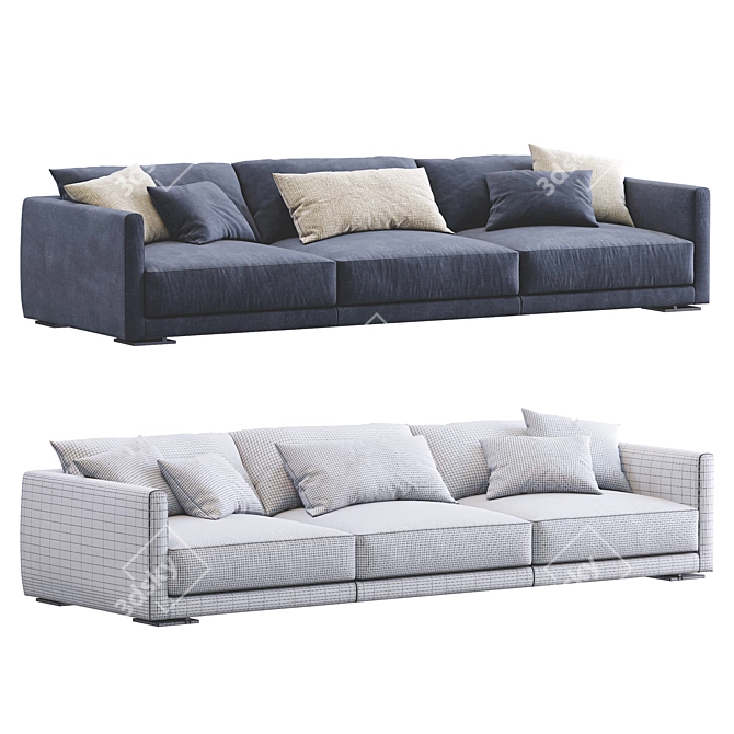 Elegant Bristol Sofa by Poliform 3D model image 4