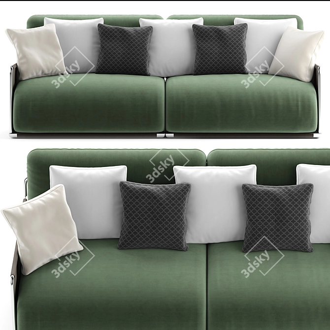 Luxury Forest 2 Seater Sofa 3D model image 1