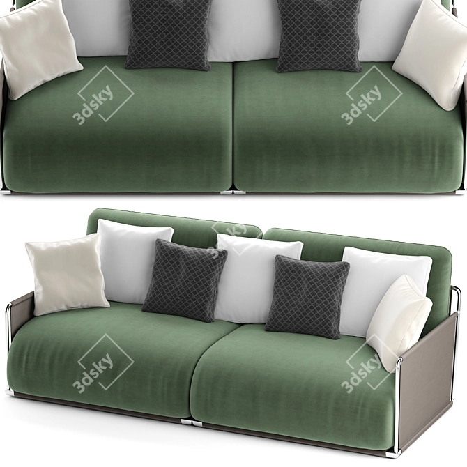 Luxury Forest 2 Seater Sofa 3D model image 4