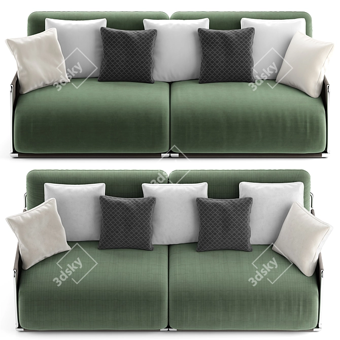 Luxury Forest 2 Seater Sofa 3D model image 6