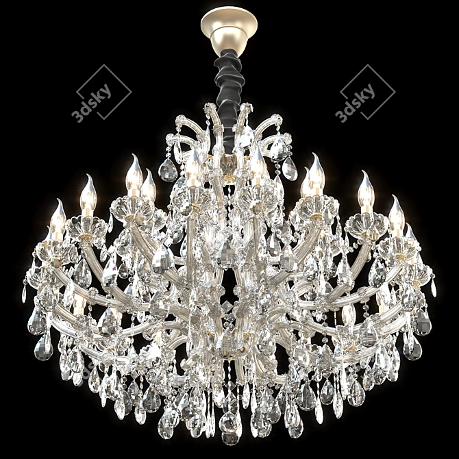 Ethereal Crystal Chandelier 3D model image 1