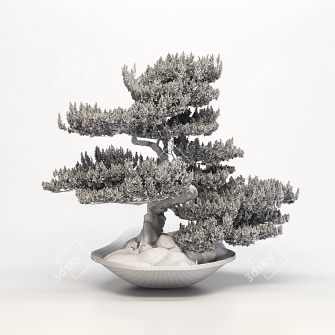 118CM BONSAI06: Authentic Zen Tree 3D model image 3