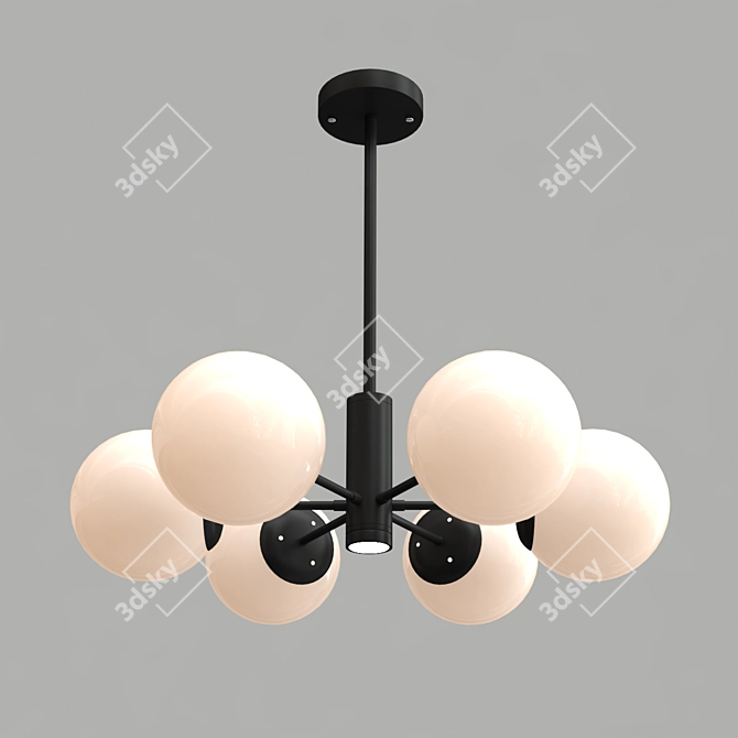 Elegant Ball-shaped Chandelier 3D model image 5