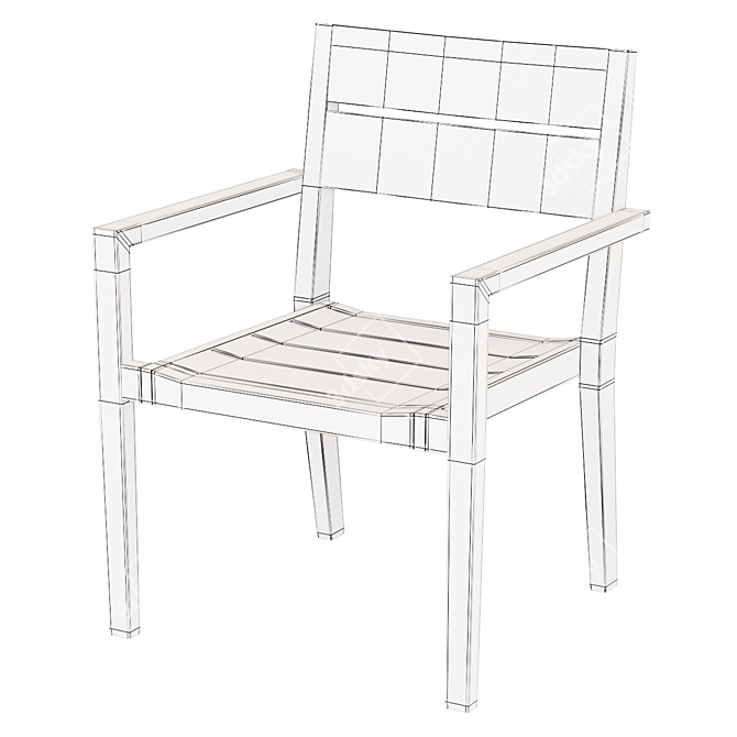 Outdoor Dining Chair Regatta 3D model image 6