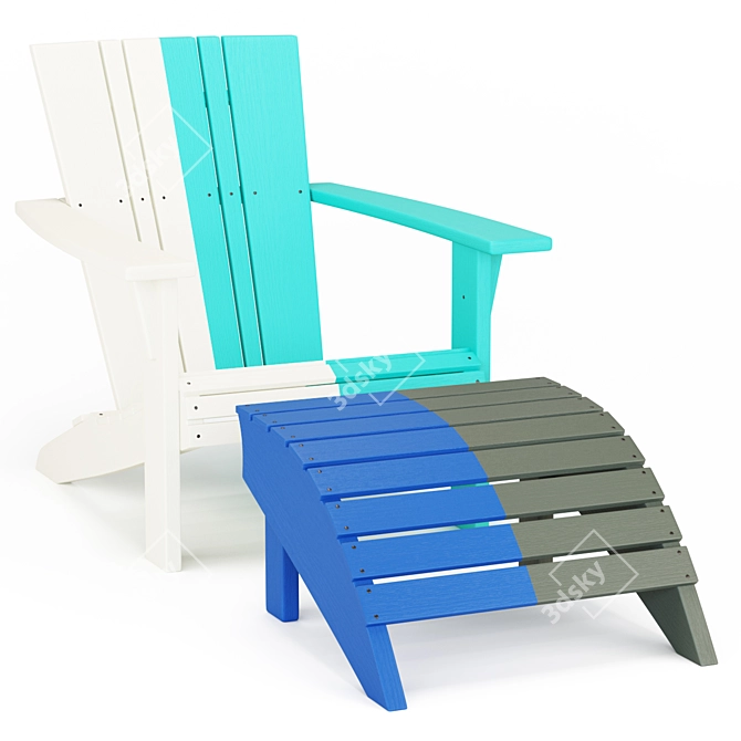 Vista II Armchair with Ottoman 3D model image 3