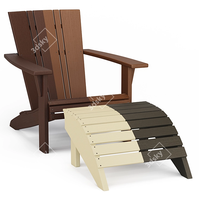 Vista II Armchair with Ottoman 3D model image 5