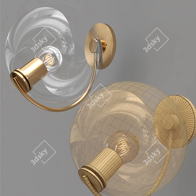 Fern-inspired Fiddlehead Sconce 3D model image 3