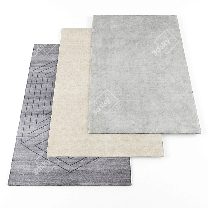  Modern High-Resolution Rugs 3D model image 1