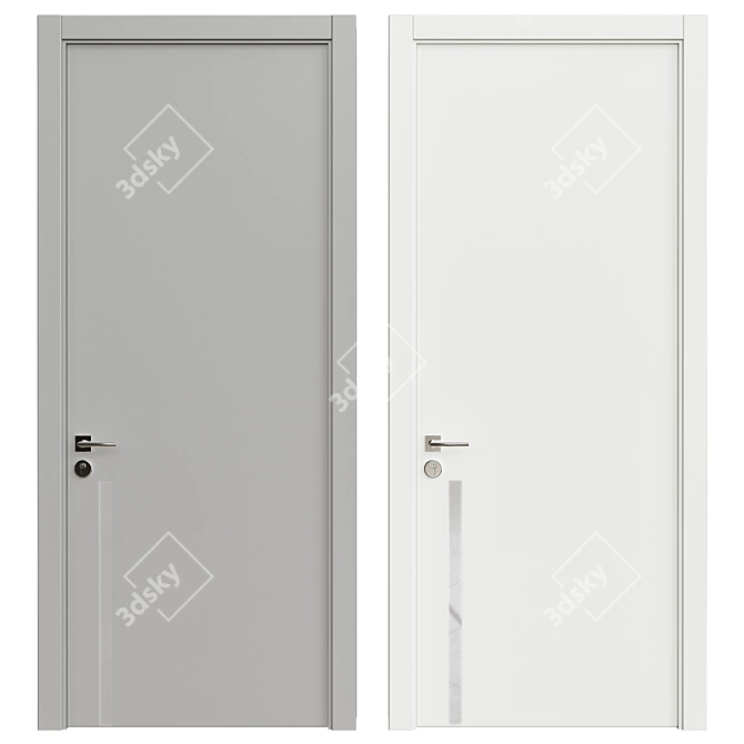 Modern Vray-Rendered Interior Door 3D model image 1